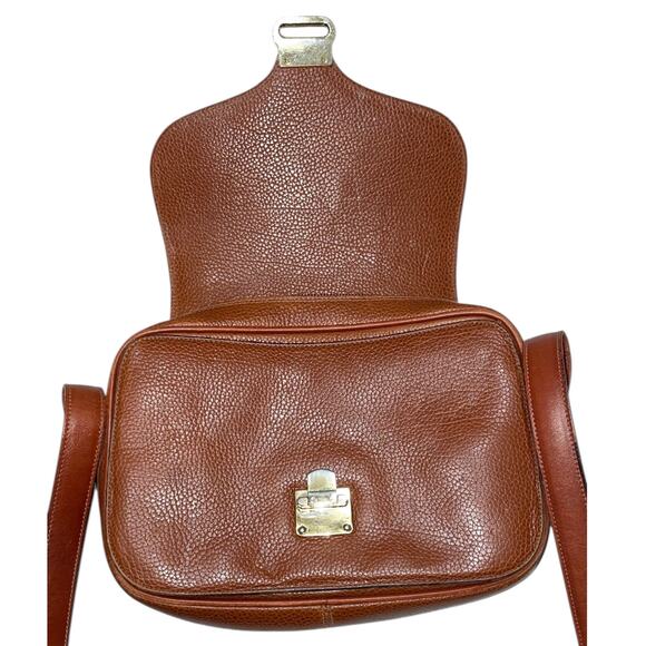 Vintage MARFORIO Brown Pebbled Geuine Leather Crossbody / Shoulder Bag - Picture 8 of 11